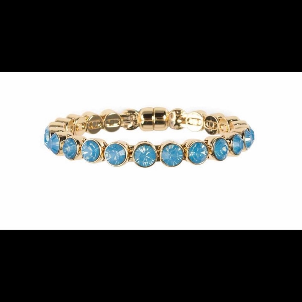 Plunderdesign blue/gold magnetic bangle